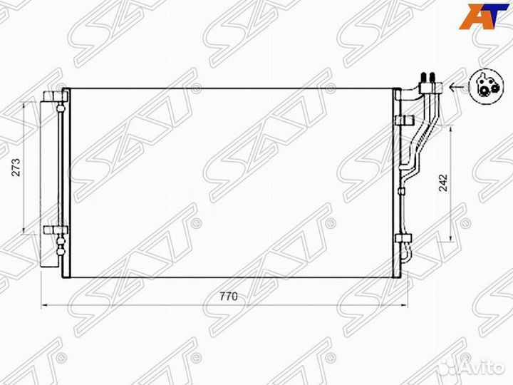 Радиатор кондиционера Хендай Соната 10
