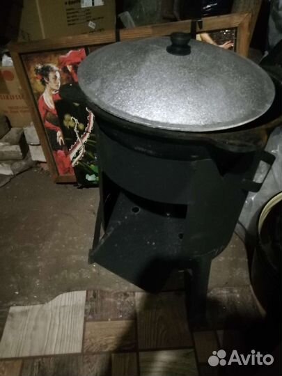 Казан чугунный с печью (комплект)