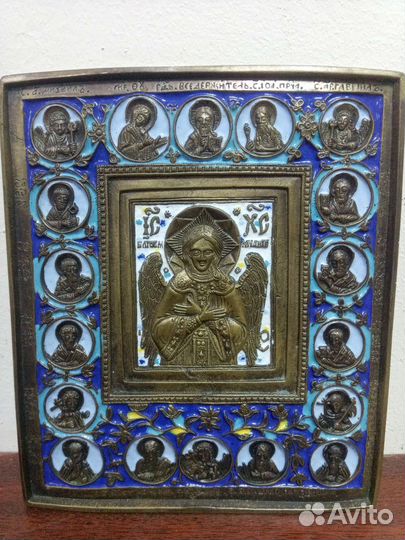 Икона Спас Благое молчание эмаль