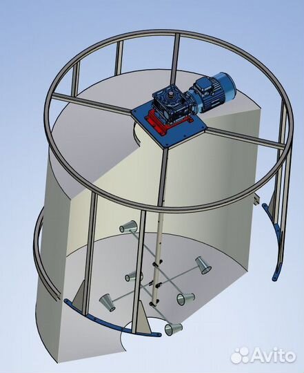 Мешалка Промышленной Конической Емкости 3000л