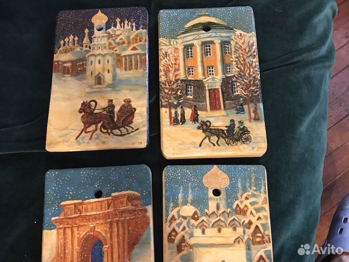 Живопись на дереве Элькина Т. 1990 год