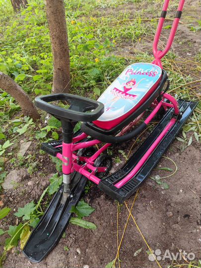 Снегокат детский с колесами Мобайл Принцесса