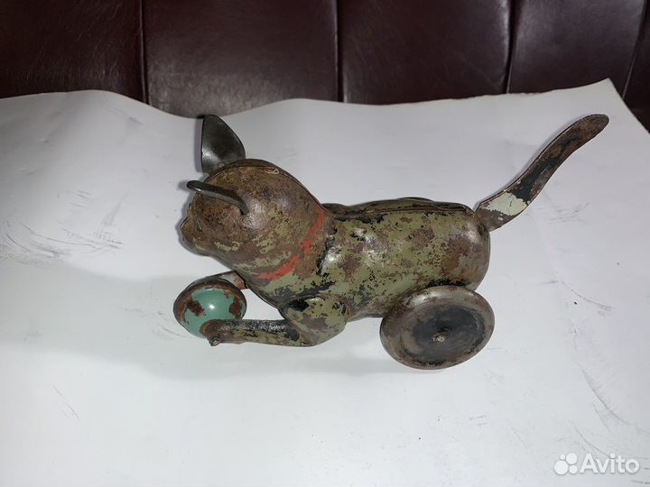 Жестяная редкая старинная игрушка Kitty Kat- Marx