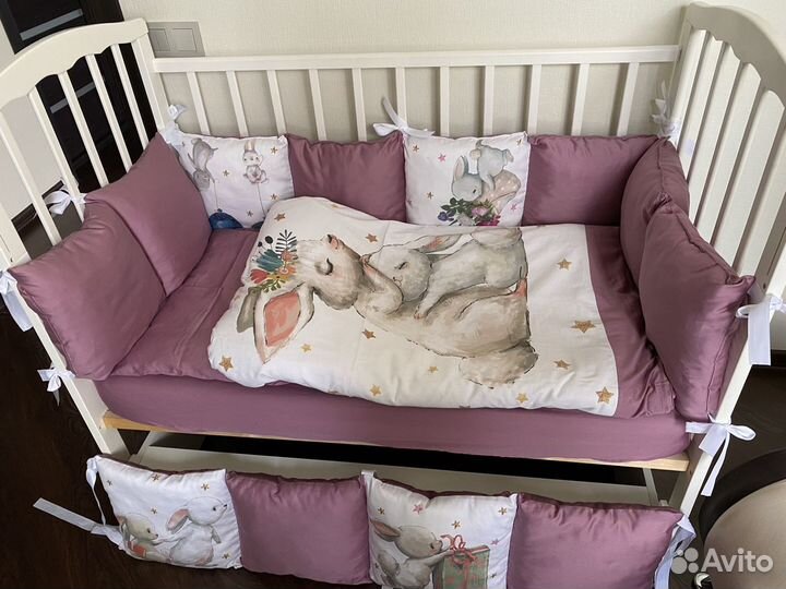 Комплект постельного белья, бортики и кокон