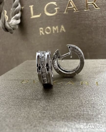 Золотые серьги Bvlgari B.zero1 585п.750п