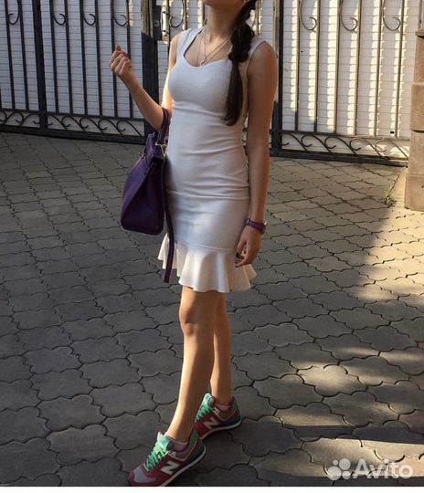 Платье белое сарафан