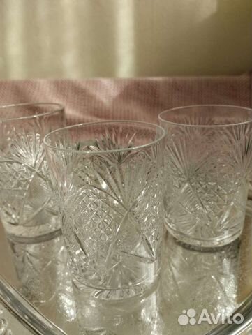Стаканы хрустальные для подстаканников,Ваза лзхс