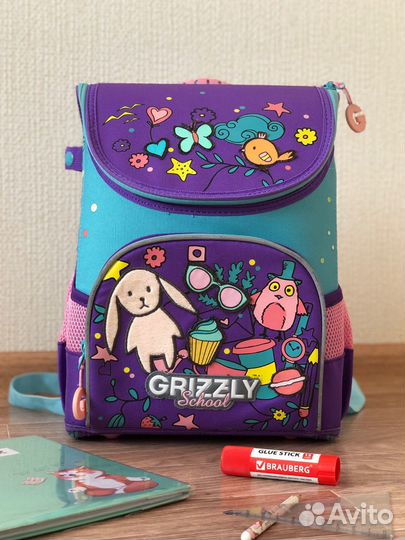 Рюкзак школьный ранец для девочки grizzly