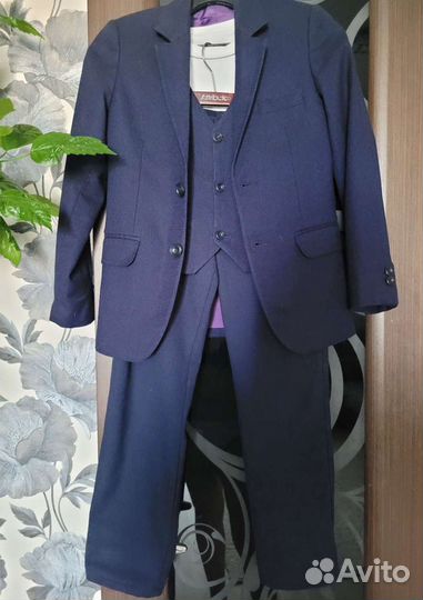 Школьный костюм для мальчика 134 синий