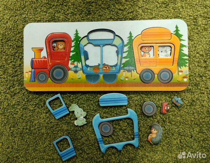 Многоуровневый пазл паровозик