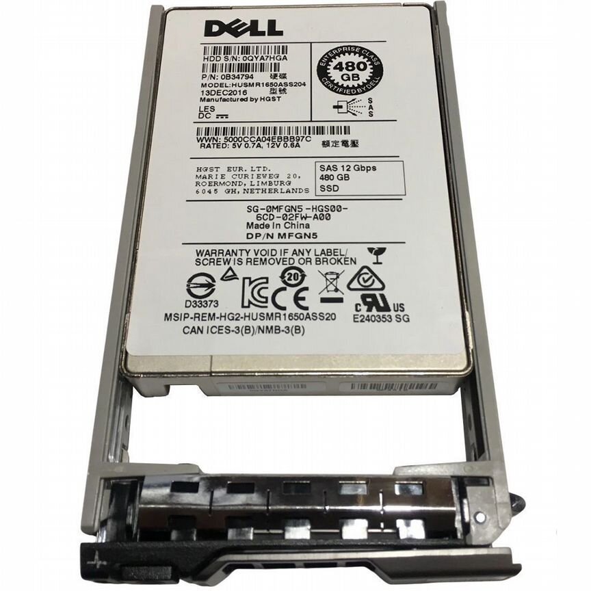 [MFGN5] Жесткий Диск Dell 480gb Sas 2,5" Ssd Mfgn5
