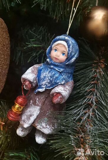 Ватные елочные игрушки