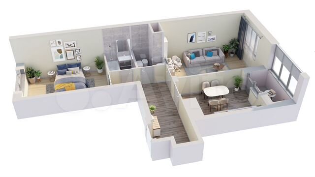 2-к. квартира, 61,3 м², 16/17 эт.