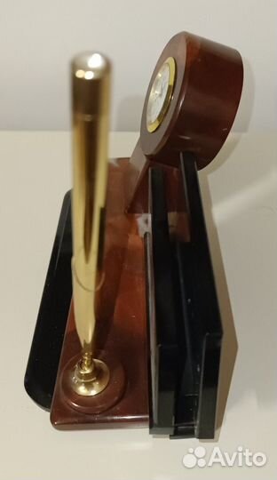 Прибор для канцелярии из натурального камня Агат