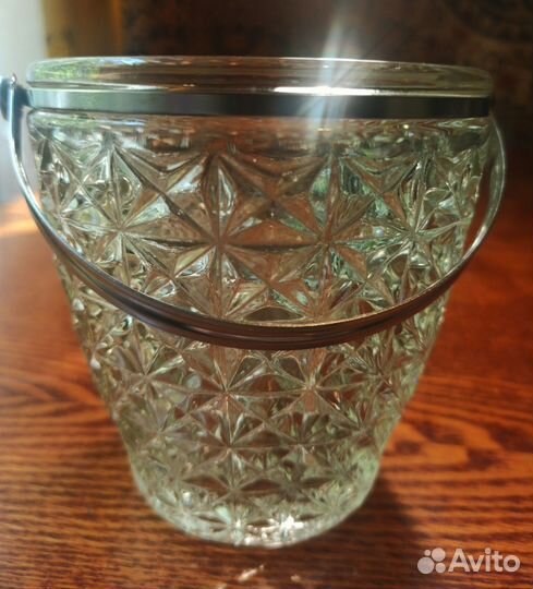 Антикварное хрустальное ведёрко 1930г. СССР