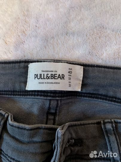 Джинсы Pull and Bear Skinny мужские темные