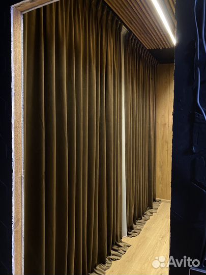 Шторы бархат ручная складка