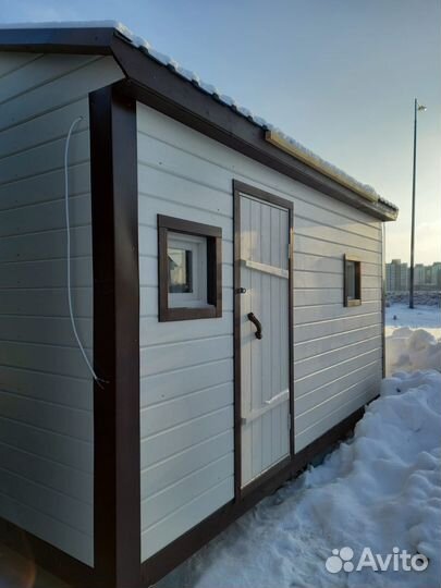 Баня каркасная 2,2м х 4,2м