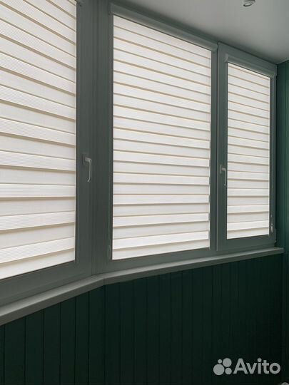 Рулонные шторы День-ночь персик