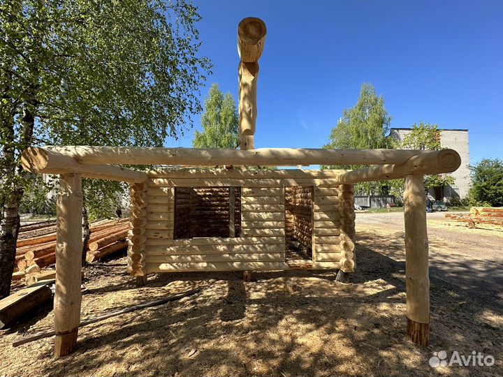 Готовый сруб 6х6 + терраса 2,5 м