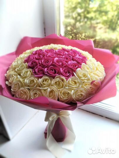 Букет из мыльных роз