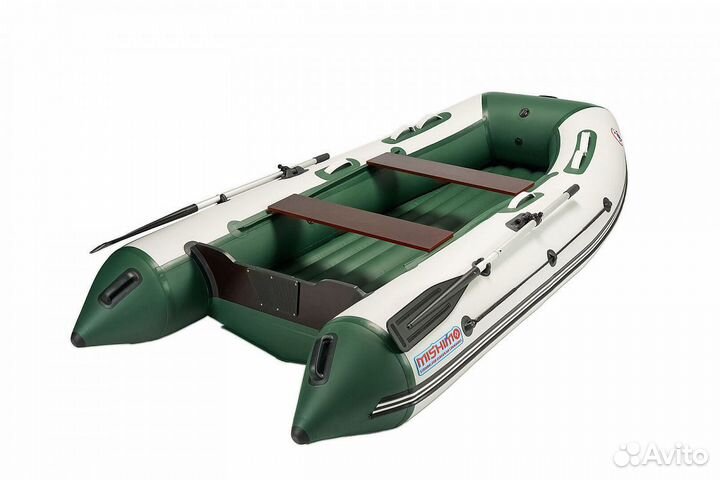 Лодка mishimo (Мишимо) lite 350, бело-зеленая