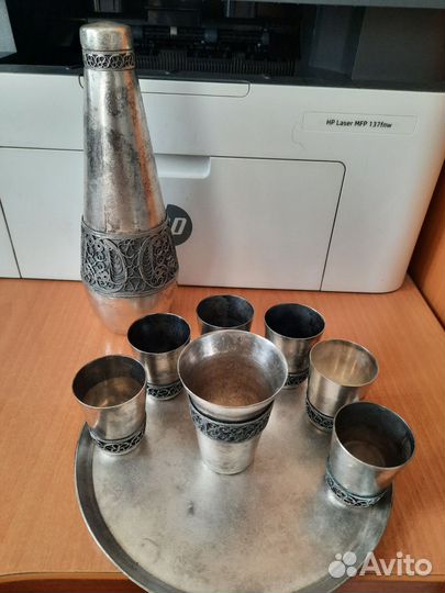 Набор коньячный юммет (СССР. Мельхиор)