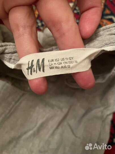 Льняная рубашка hm для мальчика