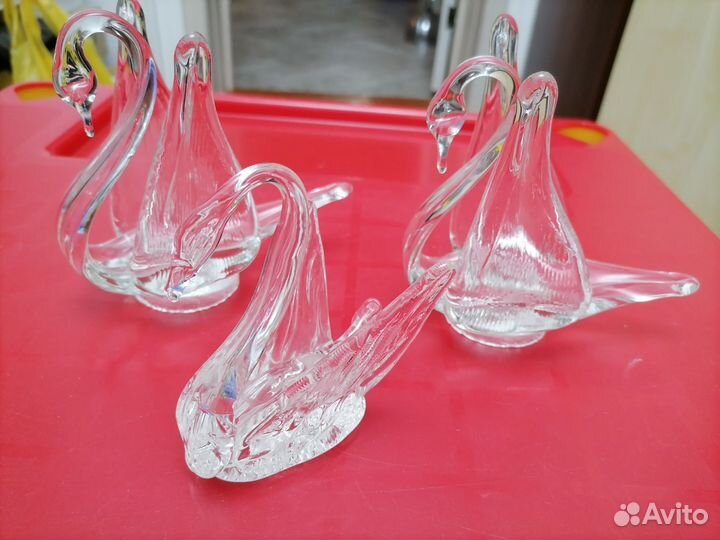 Лебедь хрустальный СССР-3 штуки