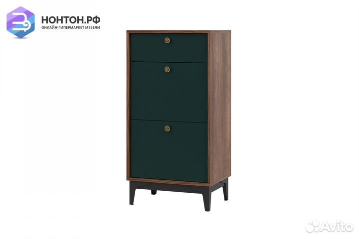 Комод Brass км-4 каштан арвадона / изумруд