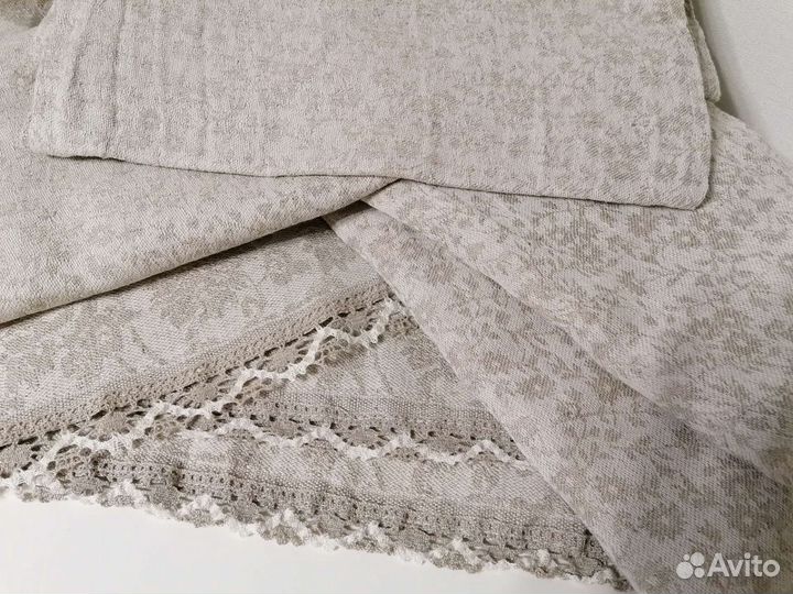 Льняная дорожка на скатерть