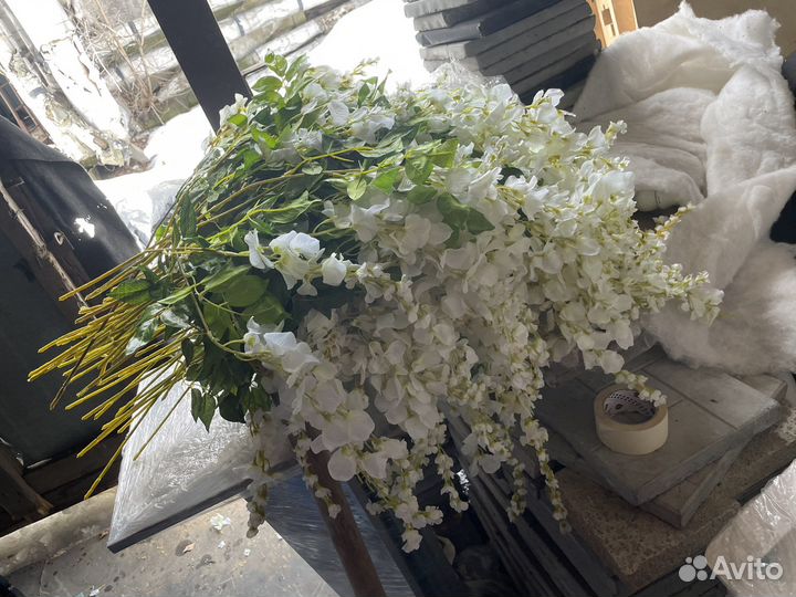 Цветок искусственный глициния