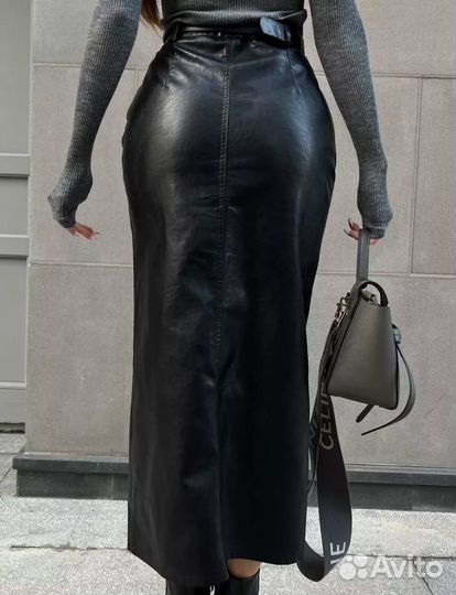 Юбка карандаш кожаная