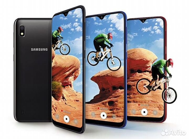 Лоток симкарты Samsung A10 красный
