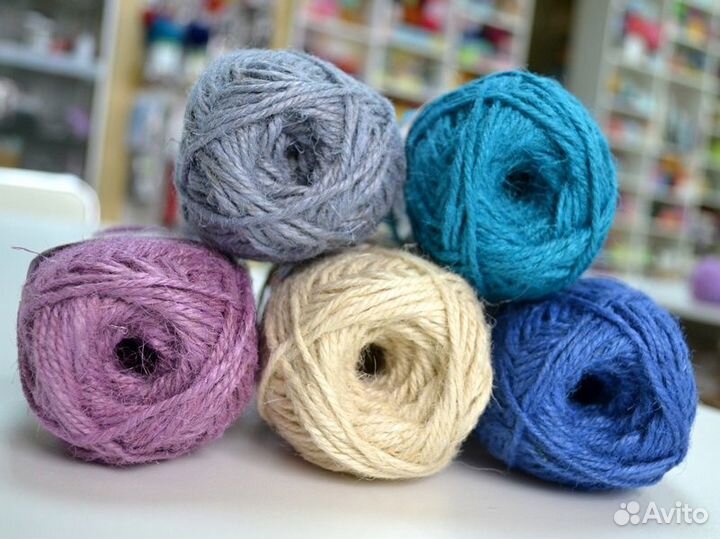 Джут для рукоделия цветной