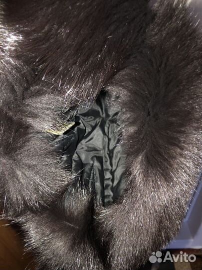 Шапка кожа и мех (чернобурка ) натуральные