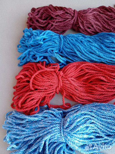 Шнур плетёный витой отделочный для макраме веревка