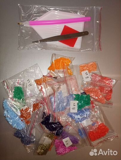 Картина алмазной обработки Котейка