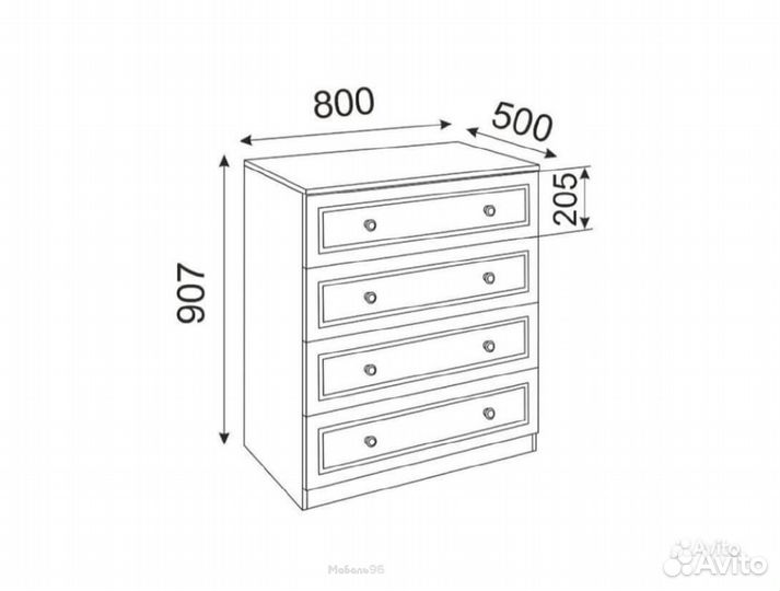 Комод Беатрис модуль 5 Орех