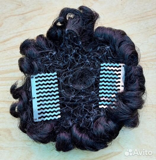 Шиньон новый искусственный на крабах