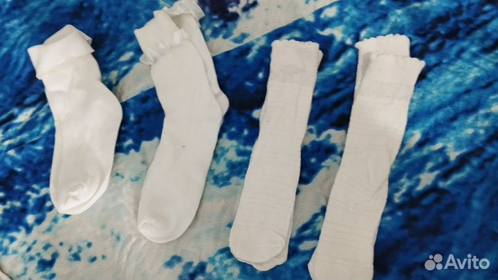 Новые белые носочки для девочек на 3-7 лет