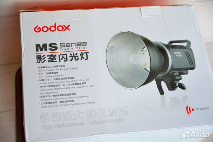 Студийная вспышка Godox MS300 + Рефлектор (Новое)
