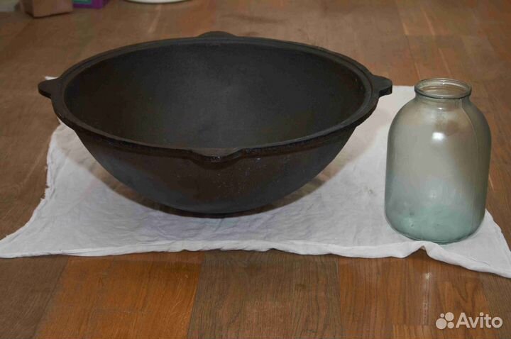 Казан чугунный наманган 12л + шумовка сталь