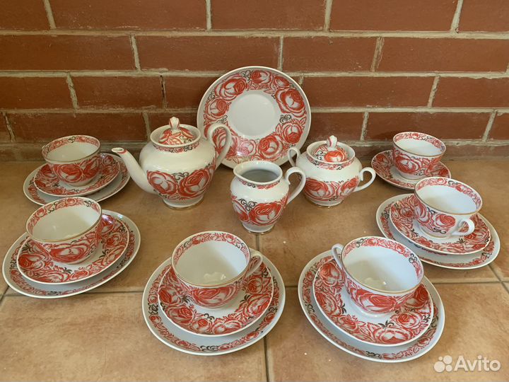 Сервиз чайный роза лфз СССР