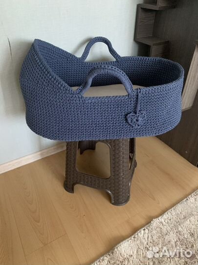 Люлька переноска вязаная/ Люлька для новорожденных