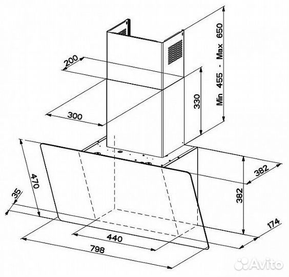 Вытяжка faber V-AIR KL A80