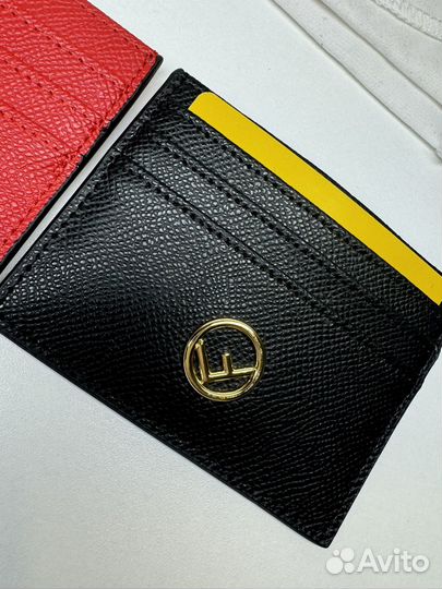 Визитница натуральная кожа fendi