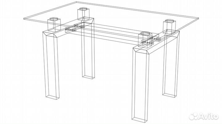Кухонный стол стеклянный