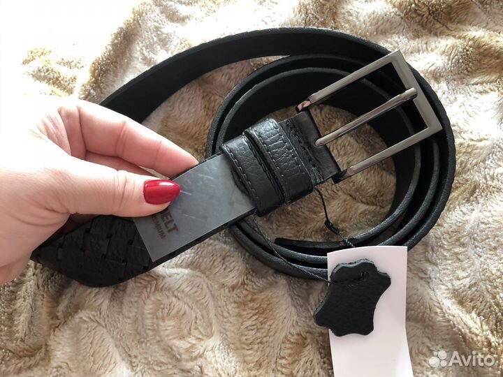 Ремень мужской новый кожаный