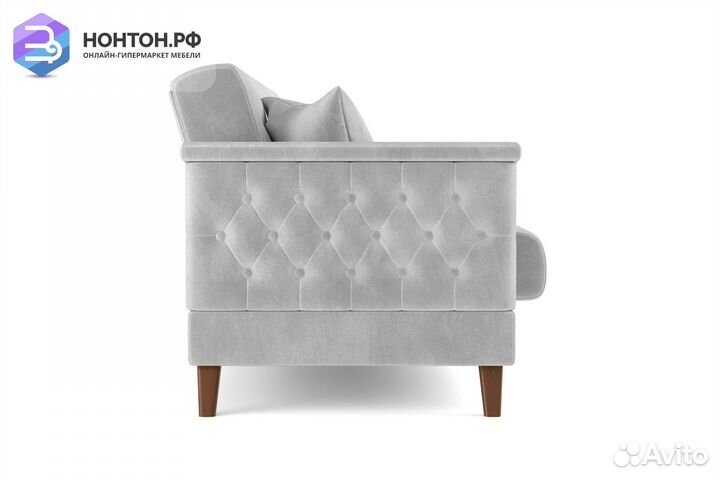 Диван книжка Амарант светло-серый